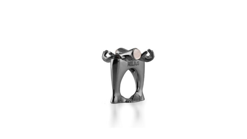 Ruthenium plated Residual Hold ring from MILIUS Act IV Accumulation expressing compressed tension by Milan Stamenovic