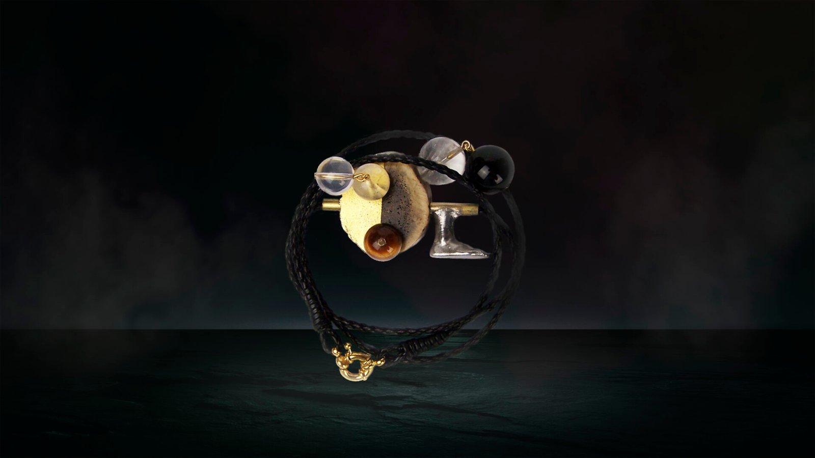 One-of-a-kind antler-based wearable sculpture handcrafted in Florence, Italy.