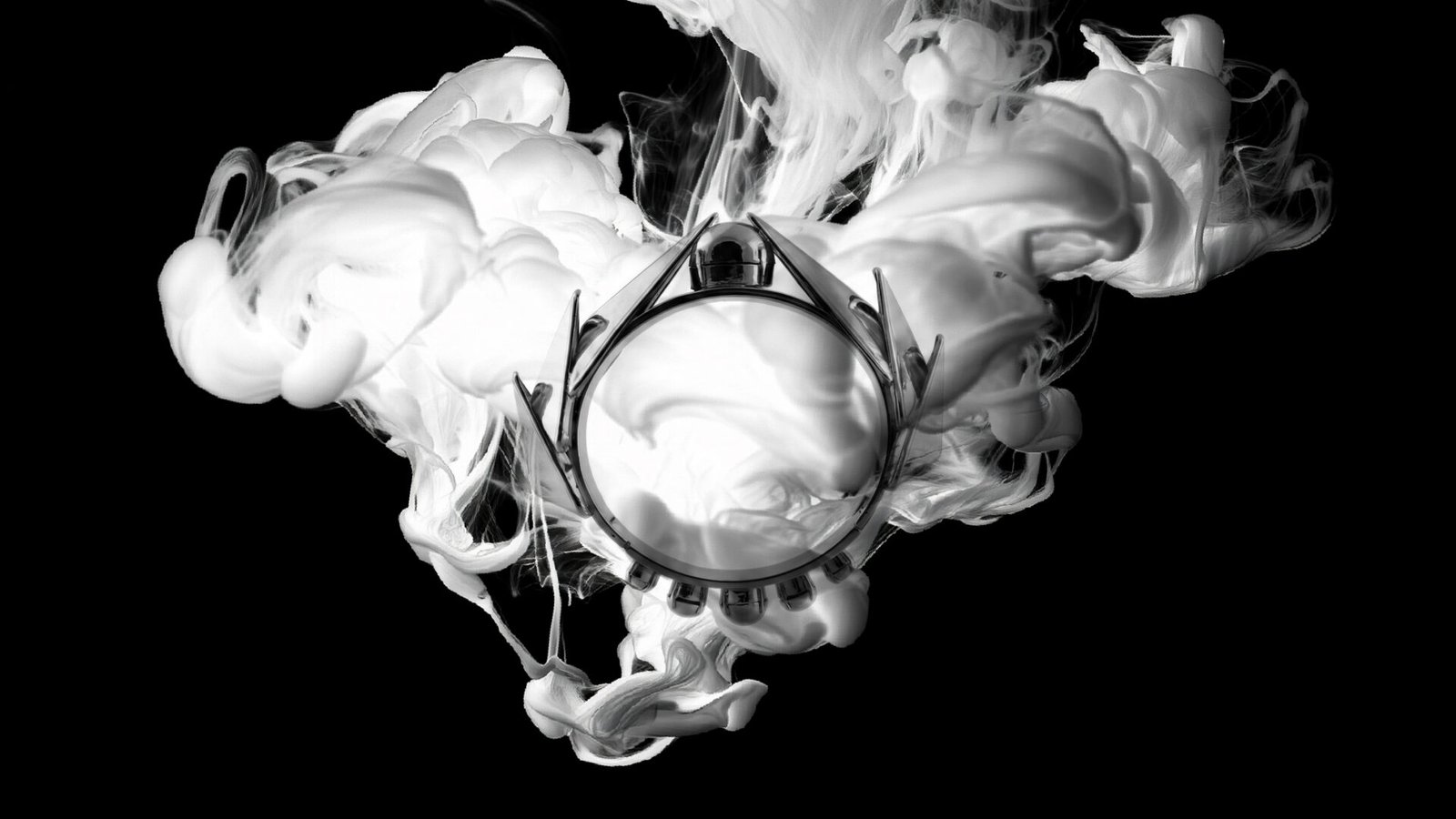 Convergent Pressure — sculptural jewellery piece from Act III Consequence of the Milius Collection, circular form subjected to inward force and structural compression, by Milan Stamenovic