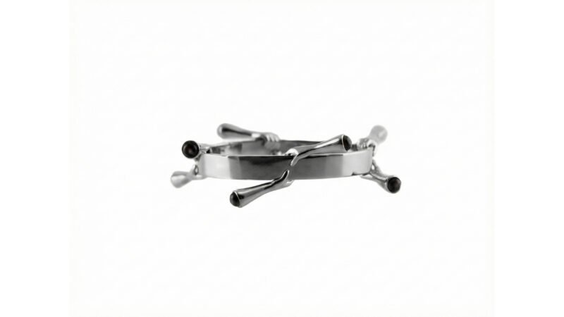 Palladium plated contemporary bracelet from MILIUS Act III Consequence Piece 05 by Milan Stamenovic