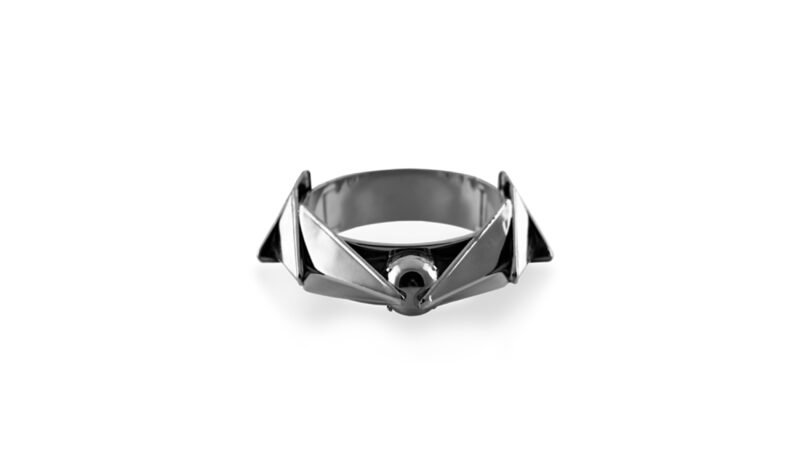 Milius Act III Transmission Convergent Pressure palladium plated ring with neutral metallic surface emphasising structural convergence