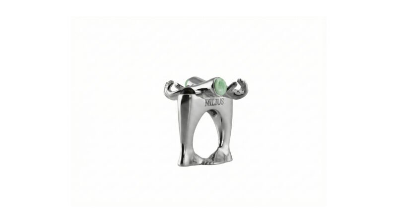 Palladium plated Residual Hold sculptural ring from MILIUS Act IV Accumulation by Milan Stamenovic