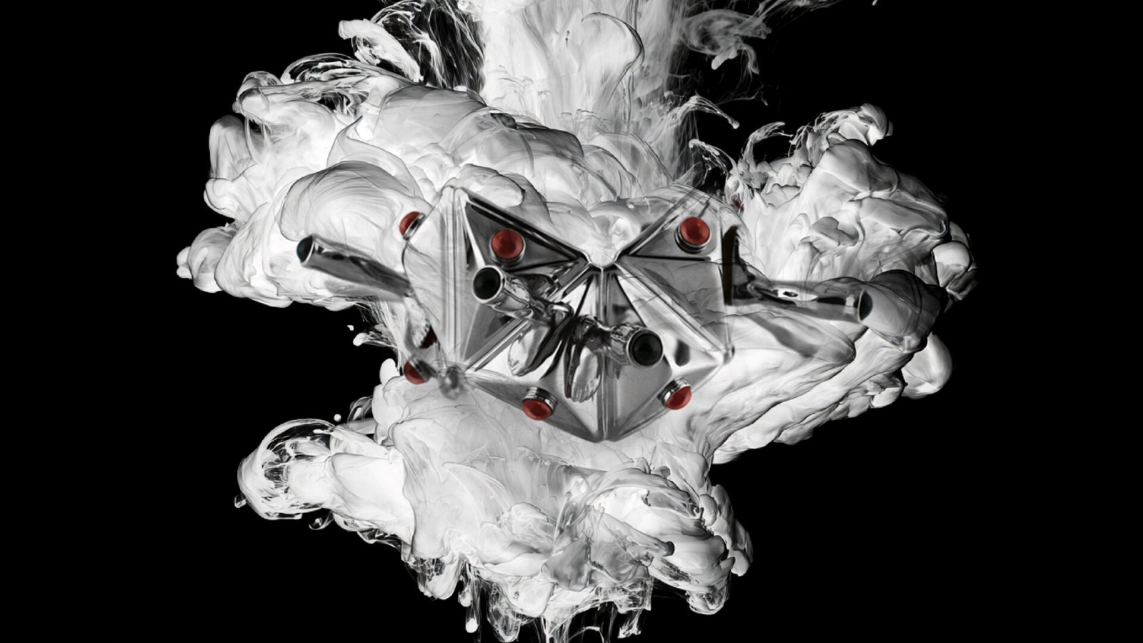 Condensed Field — sculptural jewellery piece from Act IV Accumulation of the Milius Collection, dense geometric structure holding compressed forces and mineral nodes in suspension, by Milan Stamenovic