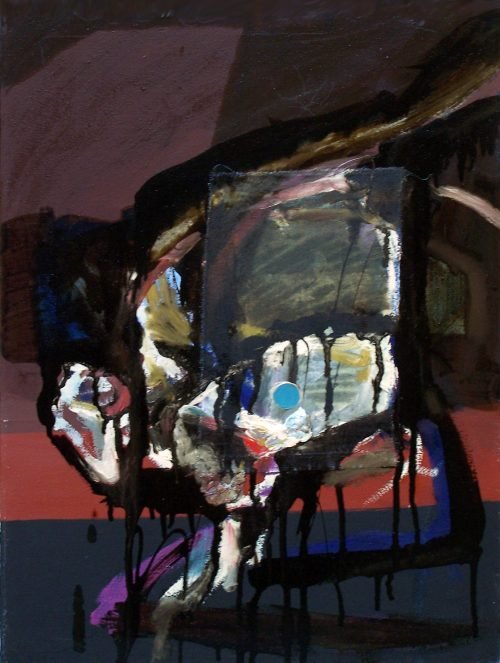 Milan Stamenovic, Pieces I, 2009, mixed media on canvas, from the Gravitational Fields: Structures of Emotional Load series, Italy.