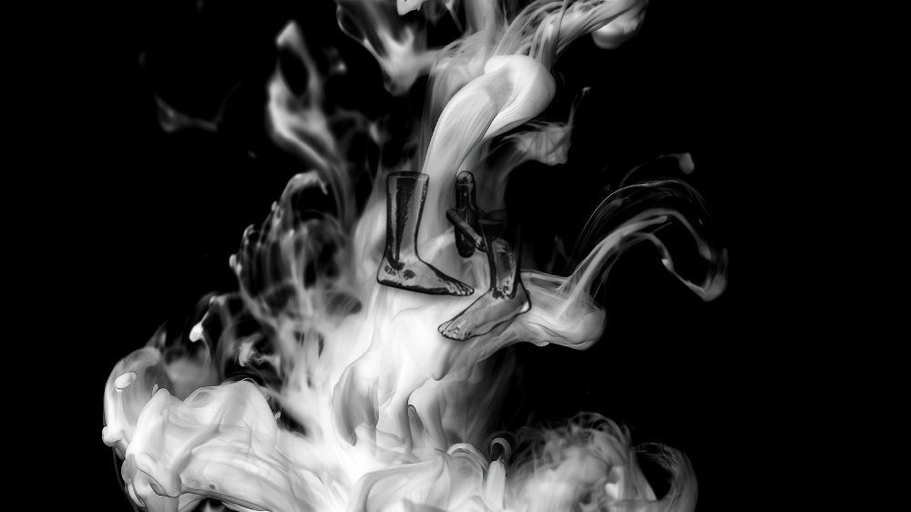 Second-grade master image of Milius Act I Piece II “Arrested Step”, conceptual cufflinks capturing interrupted motion, bodily fragmentation, and suspended transition.