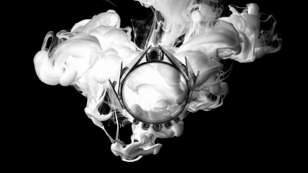 Convergent Pressure — sculptural jewellery piece from Act III Consequence of the Milius Collection, circular form subjected to inward force and structural compression, by Milan Stamenovic